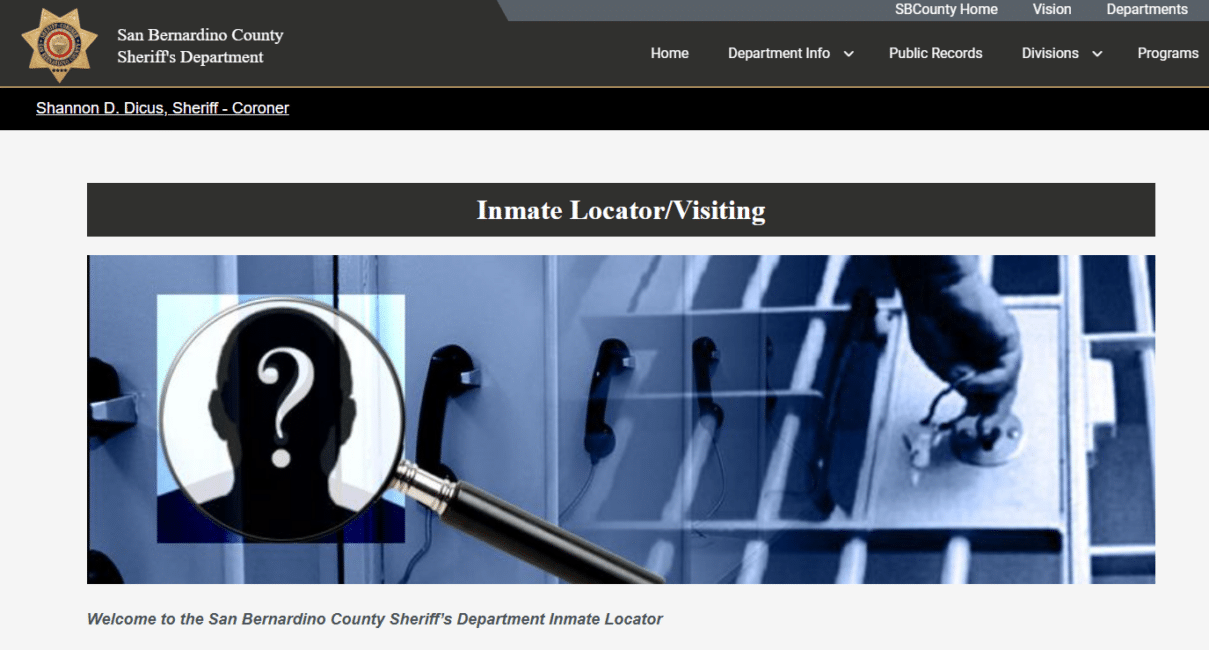 San Bernardino County Inmate Locator